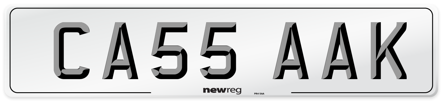 CA55 AAK Number Plate from New Reg